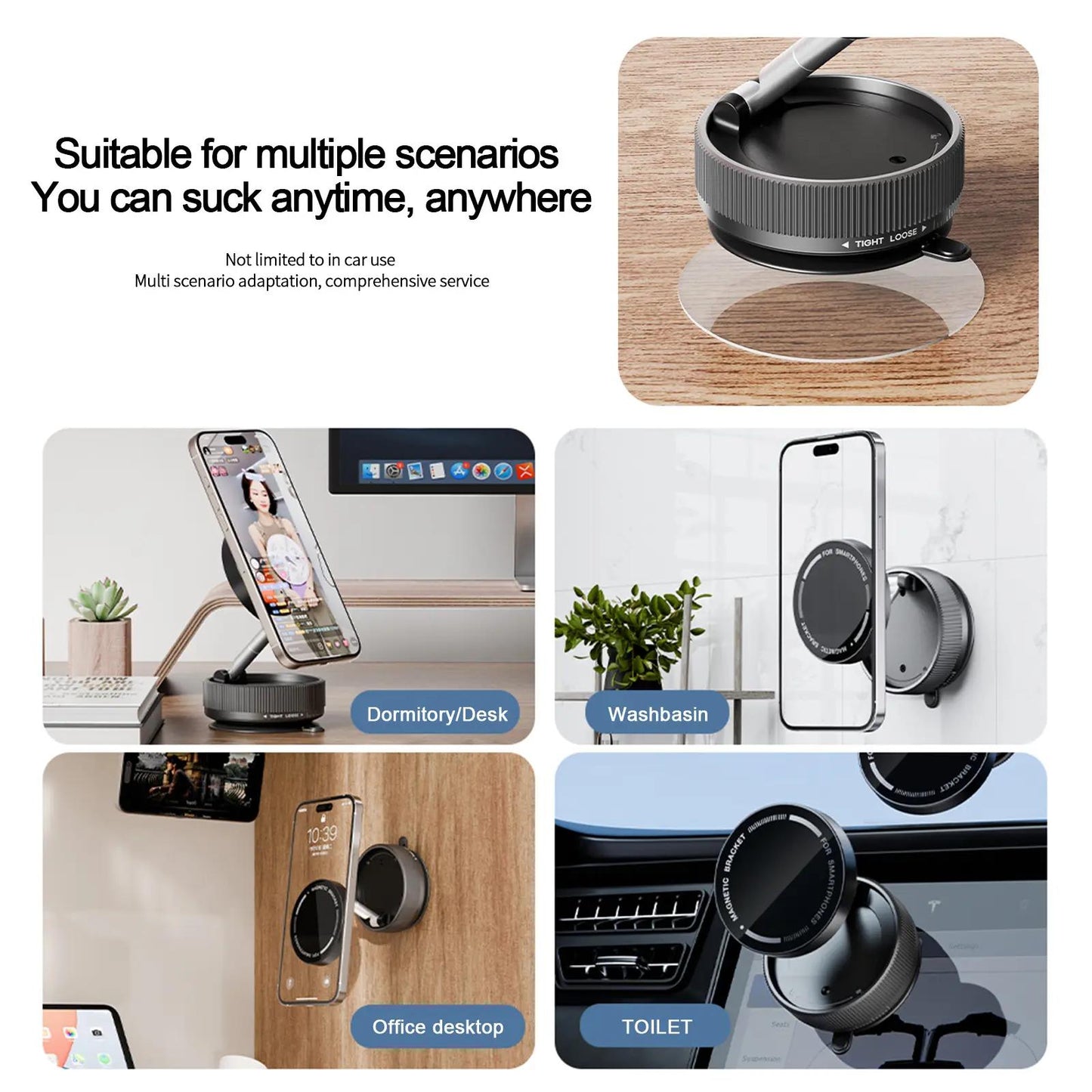 Vacuum Suction Magnetic Bracket